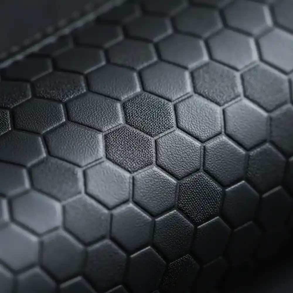 Macro texture of vegan leather accessory