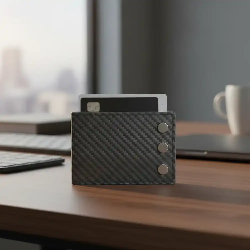 Slim Carbon Fiber Magnetic Wallet